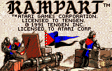 Rampart title screen for Atari Lynx